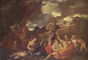 Nicolas Poussin The Andrians Known as the Great Bacchanal with Woman Playing a Lute (mk05)